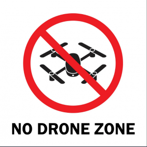 ТН-7015 - Табличка - Знак Квадрокоптер запрещен с надписью No drone zone